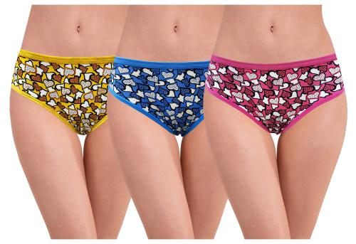 RC. ROYAL CLASS Women Cotton Multicolored Hipster Panty(Pack of 3)