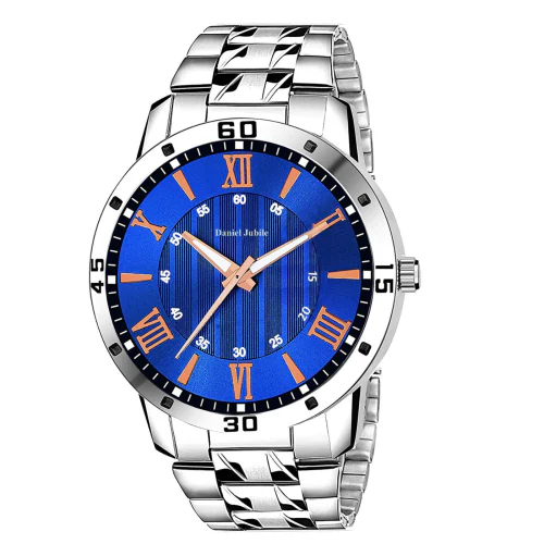 EVRGLOW New Generation Blue Dial Analog Watches for Men| Men Analog Watch(Silver-Blue)