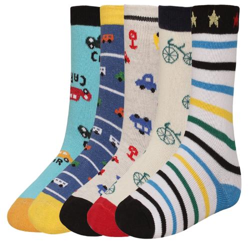 CREATURE Girls And Boys Printed Multicolored Cotton Socks CRE-KIDS-P5-120