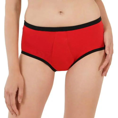 Fabpad Red Spandex Reusable Leak Proof Period Panties
