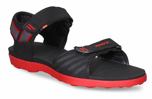 Sparx Men SS-486 Black Red Floater Sandals