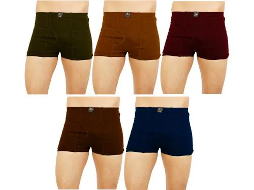 Xmer Men's Soft Cotton Premium Polo Inner Pocket Trunks Multi color Pack of 3