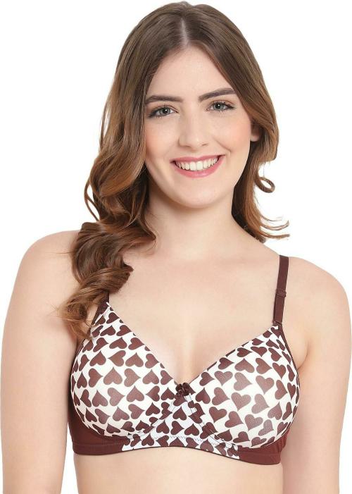 SSoShHub Women Brown Cotton Blend Heavily-Padded Bra (38B)