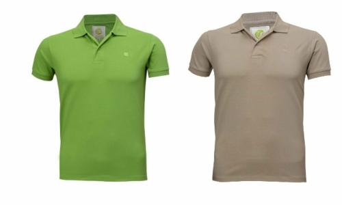 GUHA Men's Super Combed Cotton T-Shirt for men's, Pack of 02 Combo Rich Solid Half Sleeve Plain Polo T-Shirt, Colours: Green & Mud Brown