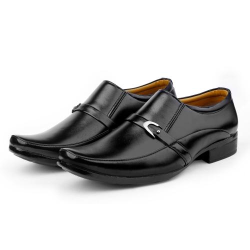 Smoky Premium Black Classic Formal Shoes For Men