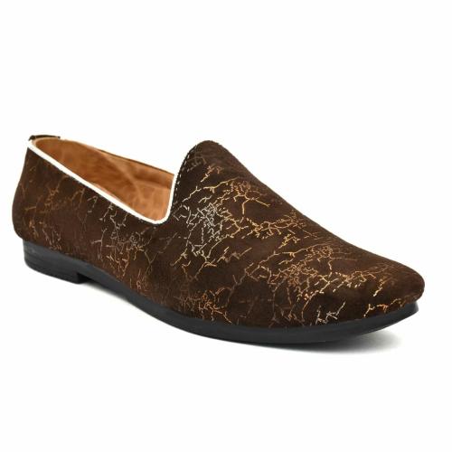 Kullo Premium Synthetic Leather Jutti For Men (Brown)