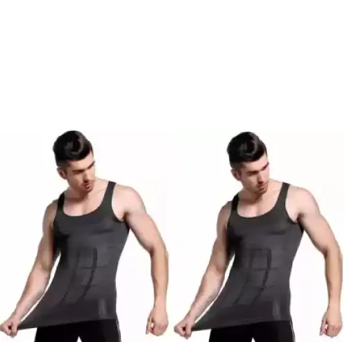 JUMP2STARS Combo Tummy Tucker Vest Slimming Body Shaper Abs Abdomen Men Shapewear ()