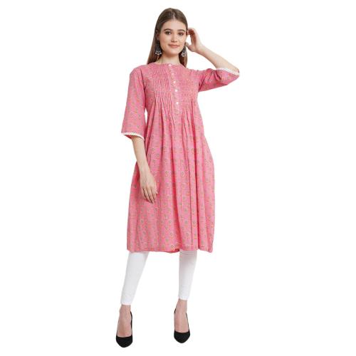 Cotland Fashions Women - Printed Straight Cotton Kurti