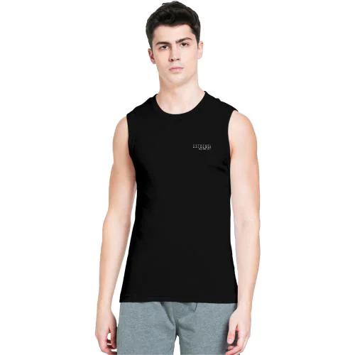 TAB91 Men's Sleeveless Sando BLACK Colour XL Size