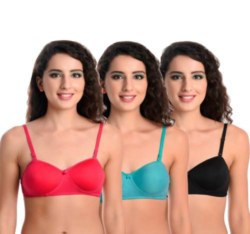 Shylina HALF PADDED Women T-Shirt Lightly Padded Bra(Pack of 3) A32