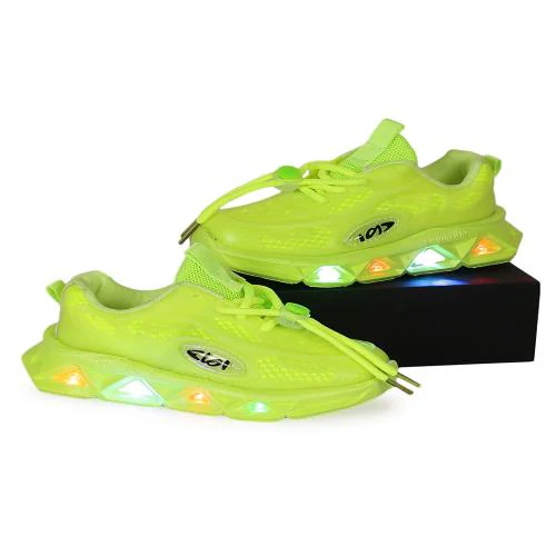 Passion Petals Wings Style LED Shoes For Kids Baby Boys and Girls Stylish Party Wear Led Shoes Comfortable Wear (White , 4.5 Years-5 Years)