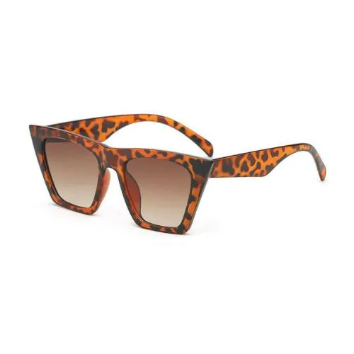 4Flaunt Full Rim Stylish, Latest & Trending Vintage Retro Cat Eye Sunglasses For Women (Leopard Print)