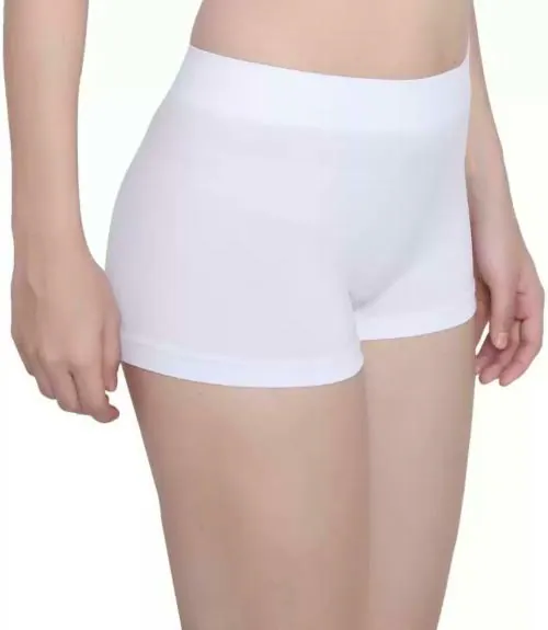 Nisixdec Women's Cotton Under Skirt Shorts/Ladies Premium Soft Stretch Boyshort Yoga Workout Panties, Girls Stylish Sleepwear Shorts Women's High Coverage Super Combed Cotton Elastane Stretch Mid Waist Seamless Underwear(1 pcs)