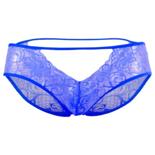 Buy MERSODA Royal Blue Polyester and Spandex Thong Bikinis Underwear