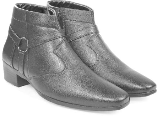 Fasczo Men Zip Casual Shoes (Black)