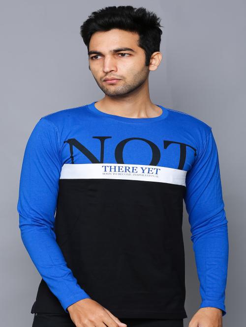 BULLMER Multicolor full sleeve Single Typographic Round Neck T-shirt For Men T Shirt For Men | Men T Shirt | Men Tshirt | Tshirt for Men | T Shirts | Tshirts | Oversized Tshirt | Men Tshirt