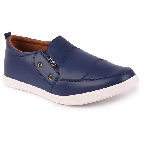 FAUSTO Men Blue Casual Slip-On Loafers