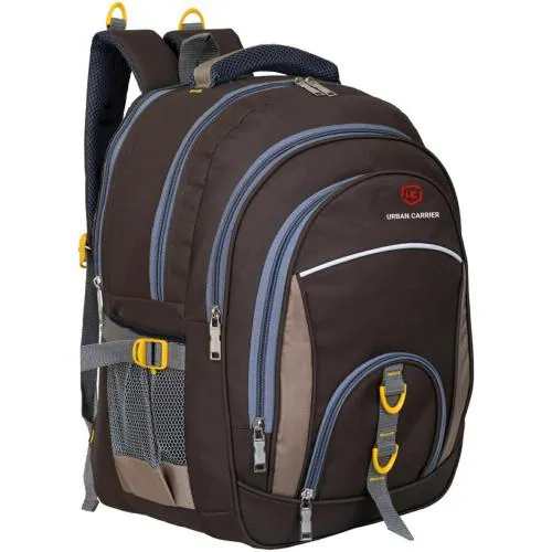 Urban Carrier Brown Polyester Laptop Backpack, 45 L|Laptop Bag|College Backpack|School Bag