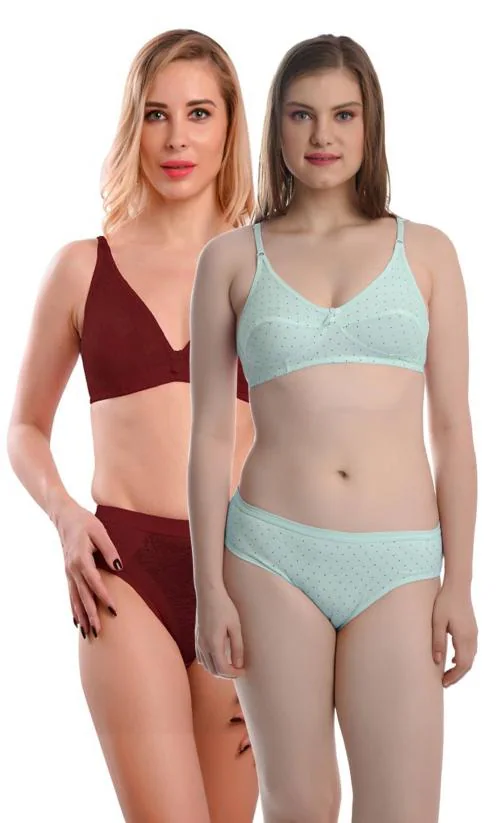 Comffyz Daily Wear Bra Panty Set For Women | Bra Panty Set Combo | Combo Lingerie Set For Women