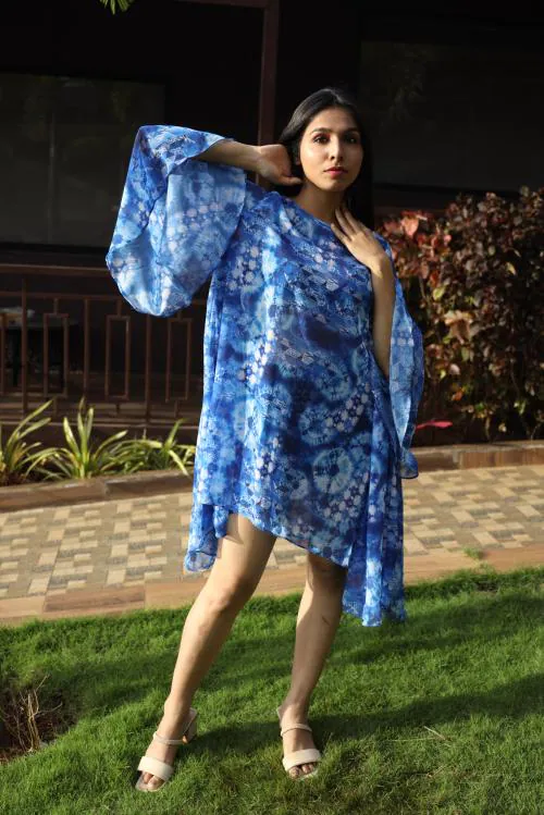 RAJORIA INSTYLE Georgette Digital Printed Stylish Beach Wear Bikini Body Cover Up Designer Kaftan Kurta/Kurti Top Dress for Women and Girls RDXA-1-XXL