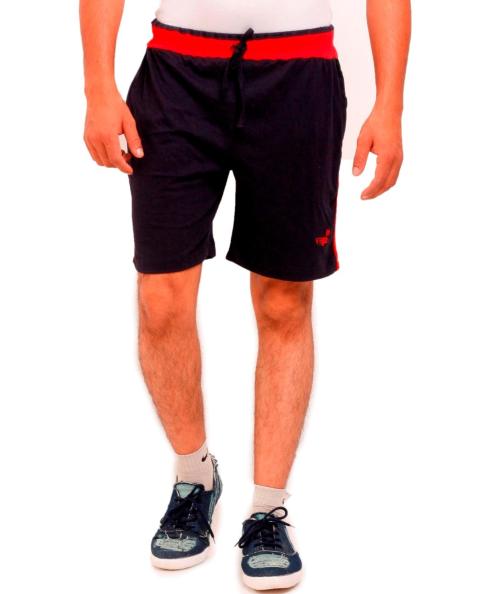 VEGO Men's Regular Fit Cotton Shorts_Navy_36