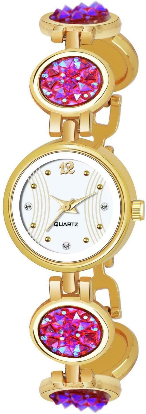 TRUE COLORS Analog White Dial Purple Strap Watch for Women