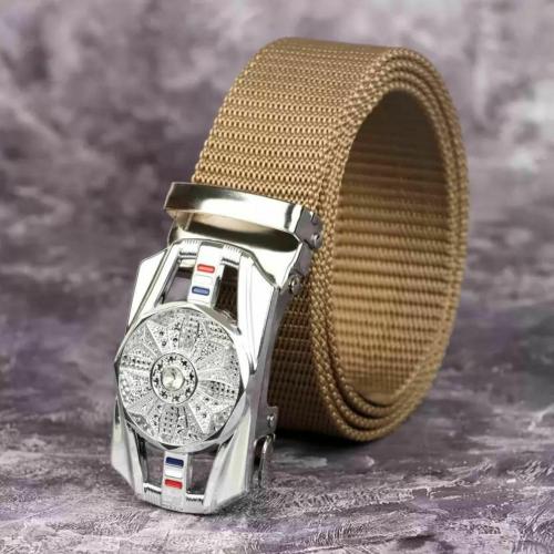 LUXURY LEATHER Men & Women Casual, Evening, Party Golden & Silver Nylon Belt-38