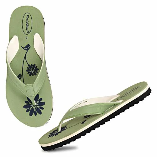 Real Way Slipper For Women Regularly Uses Soft Comfortable And Stylish Flip Flop Slippers For Women | Pists Green | Size-UK-7