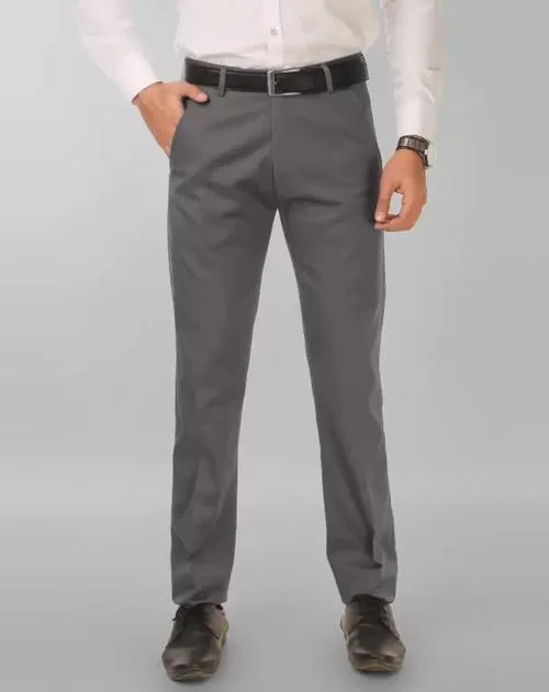 Payodhi Regular Fit Men Grey Trousers