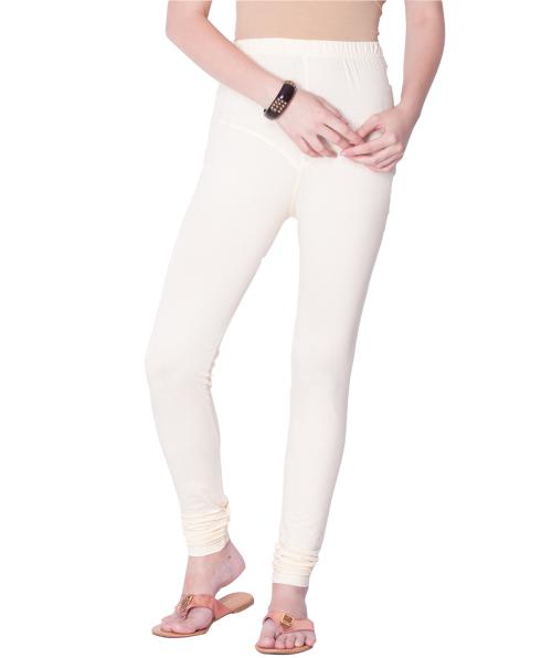 Dollar Women's Missy Pack of 1 Off White Color Small Size Churidar Leggings