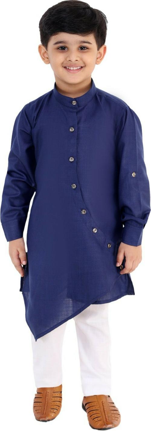 Buy Fourfolds Boys Full Sleeve Kurta and Pyjama Set Online at Best