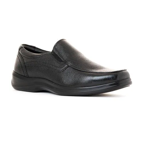 Khadim British Walkers Black Leather Slip On Formal Shoe for Men