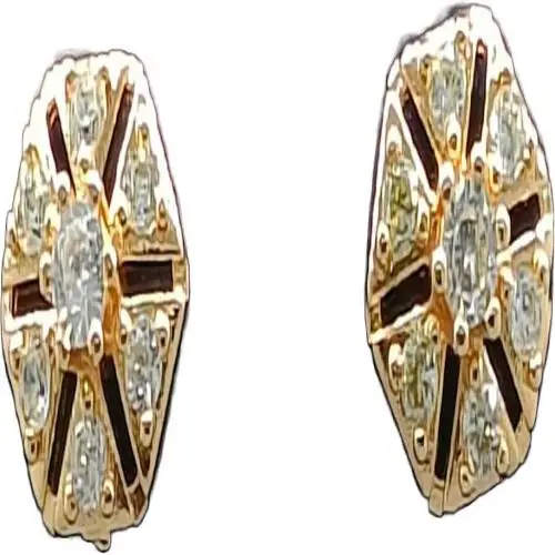 Indus Bella Hexagon Cubic Zirconia Alloy Stud Earring ()