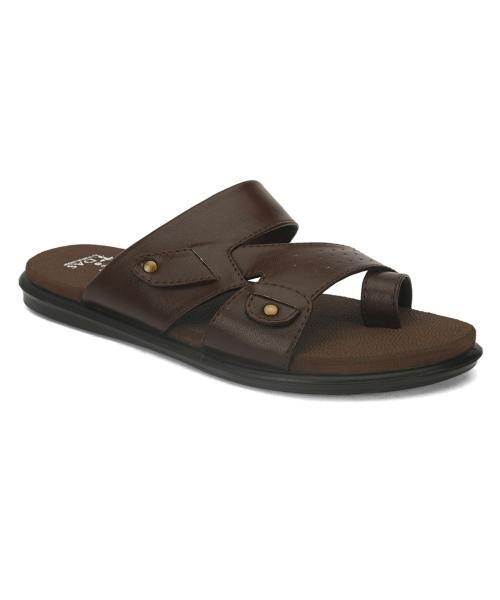 Big Junior Men Slip On Slipper Flip Flop TD129 (Brown)