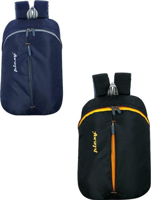 Plexy Black, Blue Polyester, Fabric, Pu Backpack 20 L