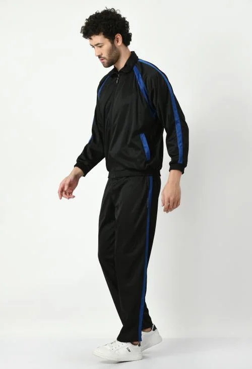 IndiWeaves Men Solid Stylish Soft Polyester Zipper Tracksuits for Winter (Pack of 1)