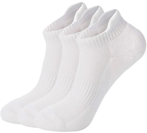 Enjoy Men White Cotton Ankle Length Socks (Pack of 3)