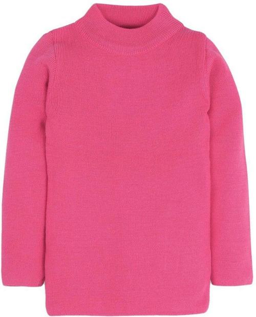 Knitco Boys and Girls Pink Solid Cotton Blend Sweater