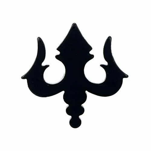 Zumrut Shiva Trishul Stud Earring Black (Men and Women)