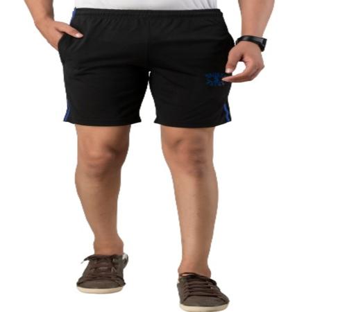 MEN COTTON BLEND SHORTS - BLACK
