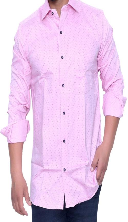 AISH N RIDH Men Printed Casual Pink Shirt ()