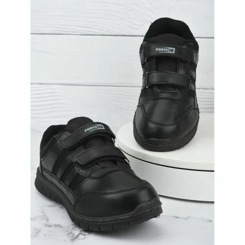 FORCE 10 By Liberty GOLA-03_Black School Shoes For Kids