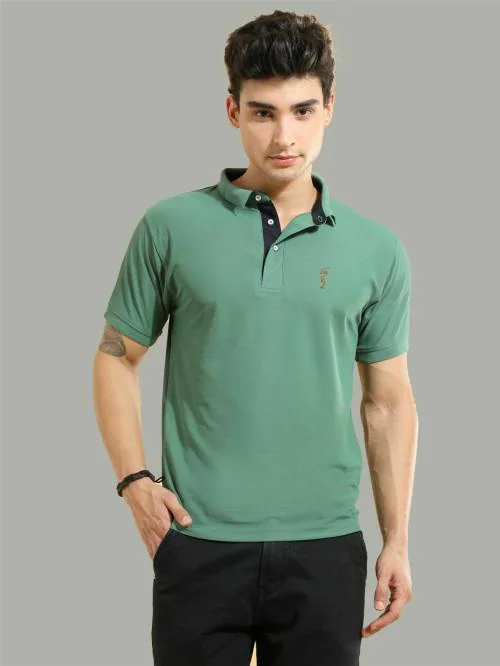 Stellers Men's Regular Fit Polo T-Shirt Apple Green