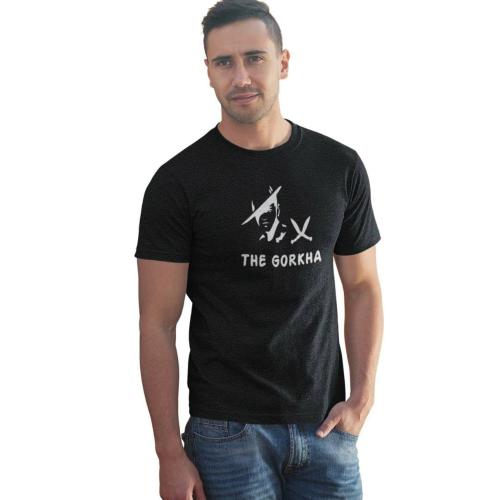 The Cool Vibe Store Men Cotton, Polyester Ayo Gorkhali- Gorkha And Khukhri T-Shirt