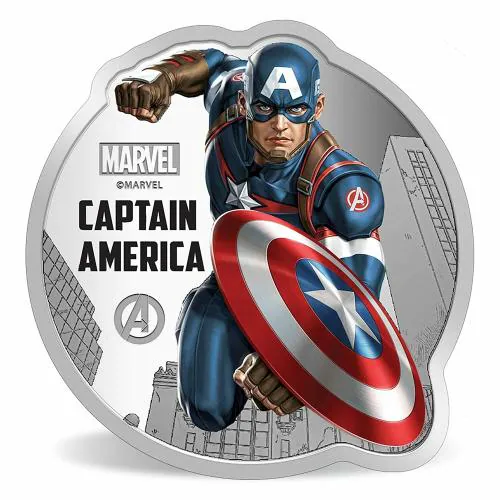 MMTC-PAMP Marvel Captain America Colored 31.1 g Silver Coin