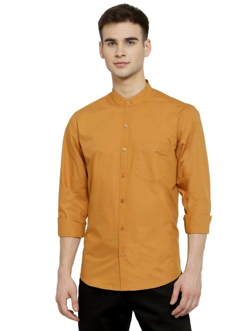 Buy D KUMARmustard solid mandarin collar casual shirt Online at Best Prices in India JioMart.