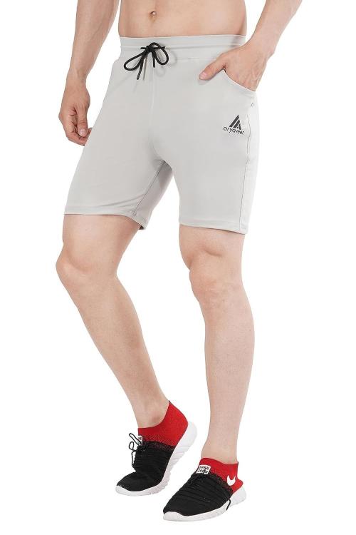 Buy Aryaveer Men's Workout Shorts for Men with Phone Pockets ( Off