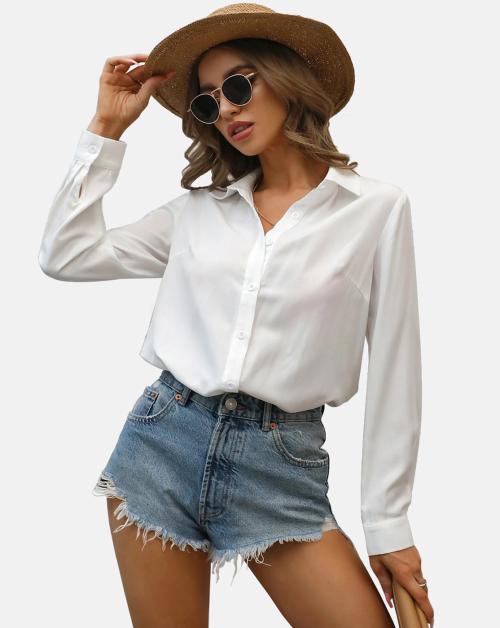 BuyNewTrend Rayon Maroon Solid Button Front Women Shirt | shirt | shirts | shirt for women | shirt | shirts | shirt for women