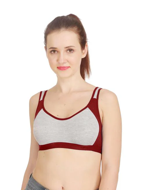 Cup’s-In - Women Cotton Non Padded Non-Wired Bra ( Pack of 1 ) ( Color : Maroon ) @PID-A_Bra-SNY_Maroon