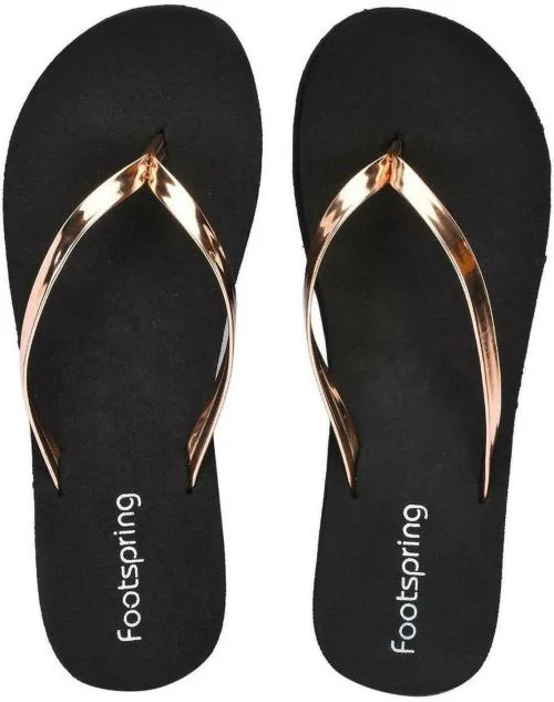 Footspring Girls Flip Flop Slippers (Copper)